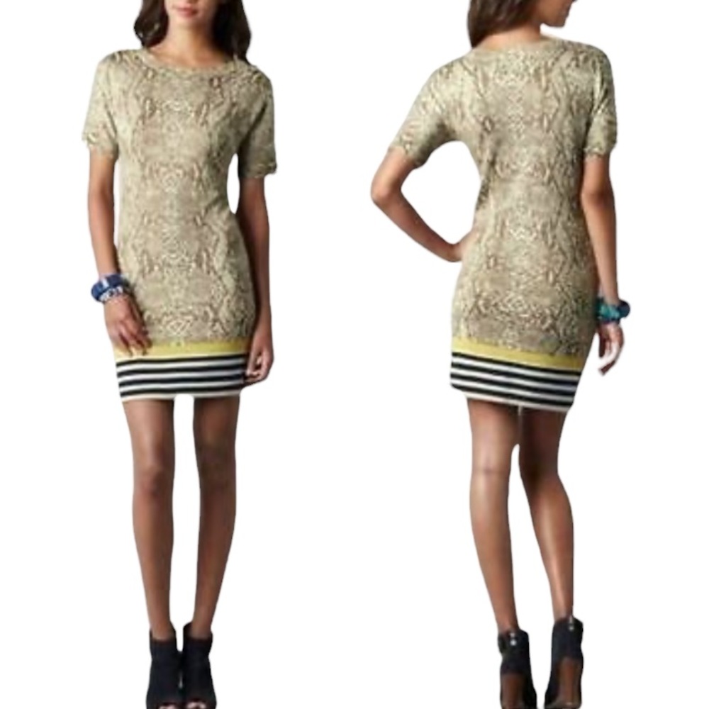 Ann Taylor Loft Snake Print Sheath Sweater dress